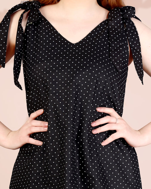 Black Polka Dot Tunic