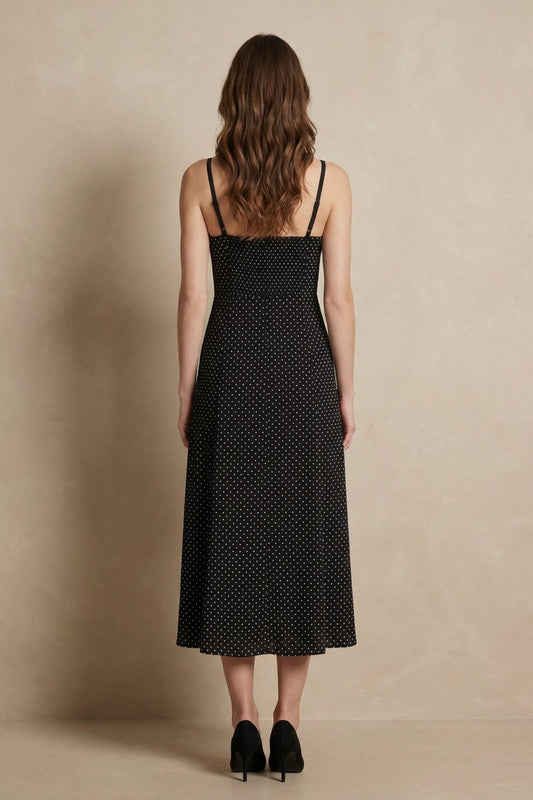 Polka Dot Midi Dress - MNK Clothings