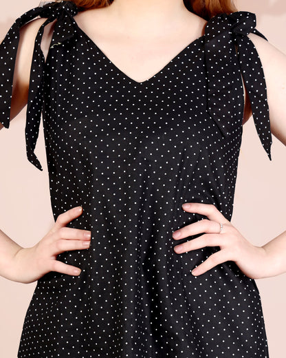 Black Polka Dot Tunic