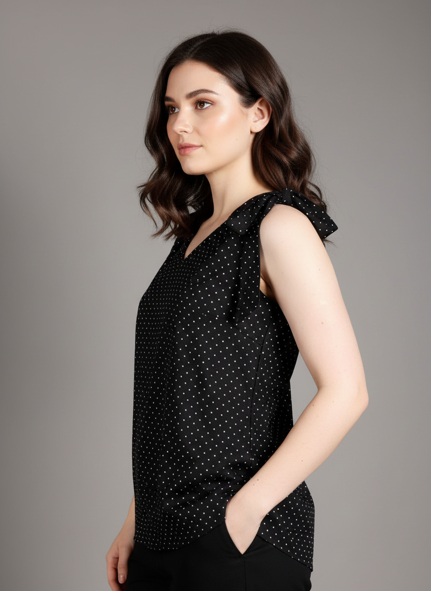 Black Polka Dot Tunic