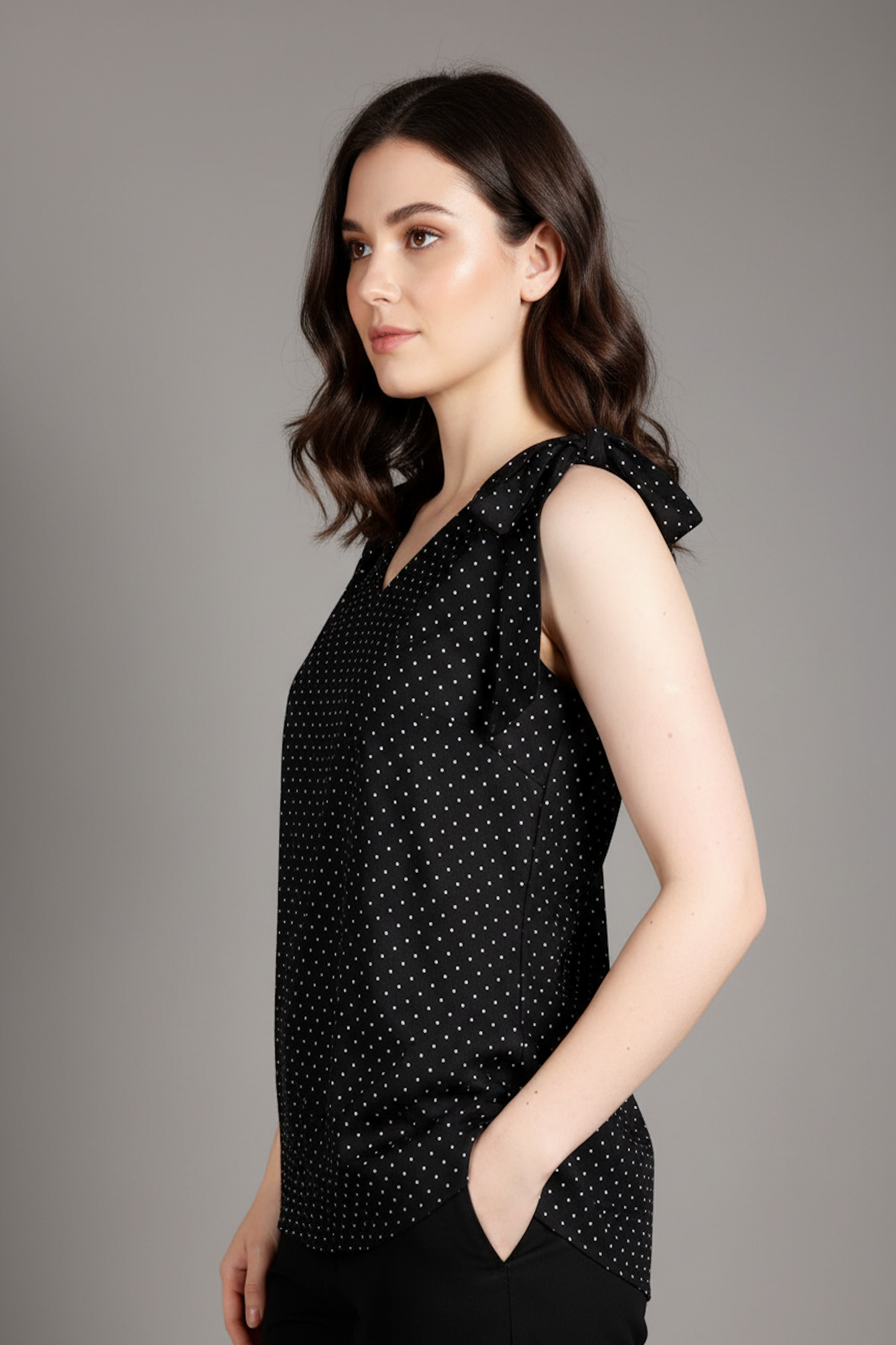 Black Polka Dot Tunic