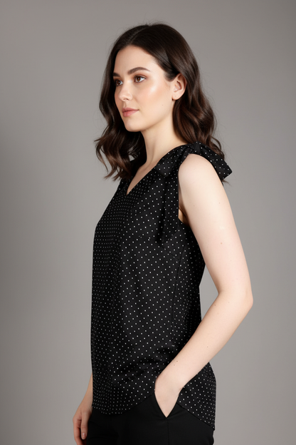 Black Polka Dot Tunic