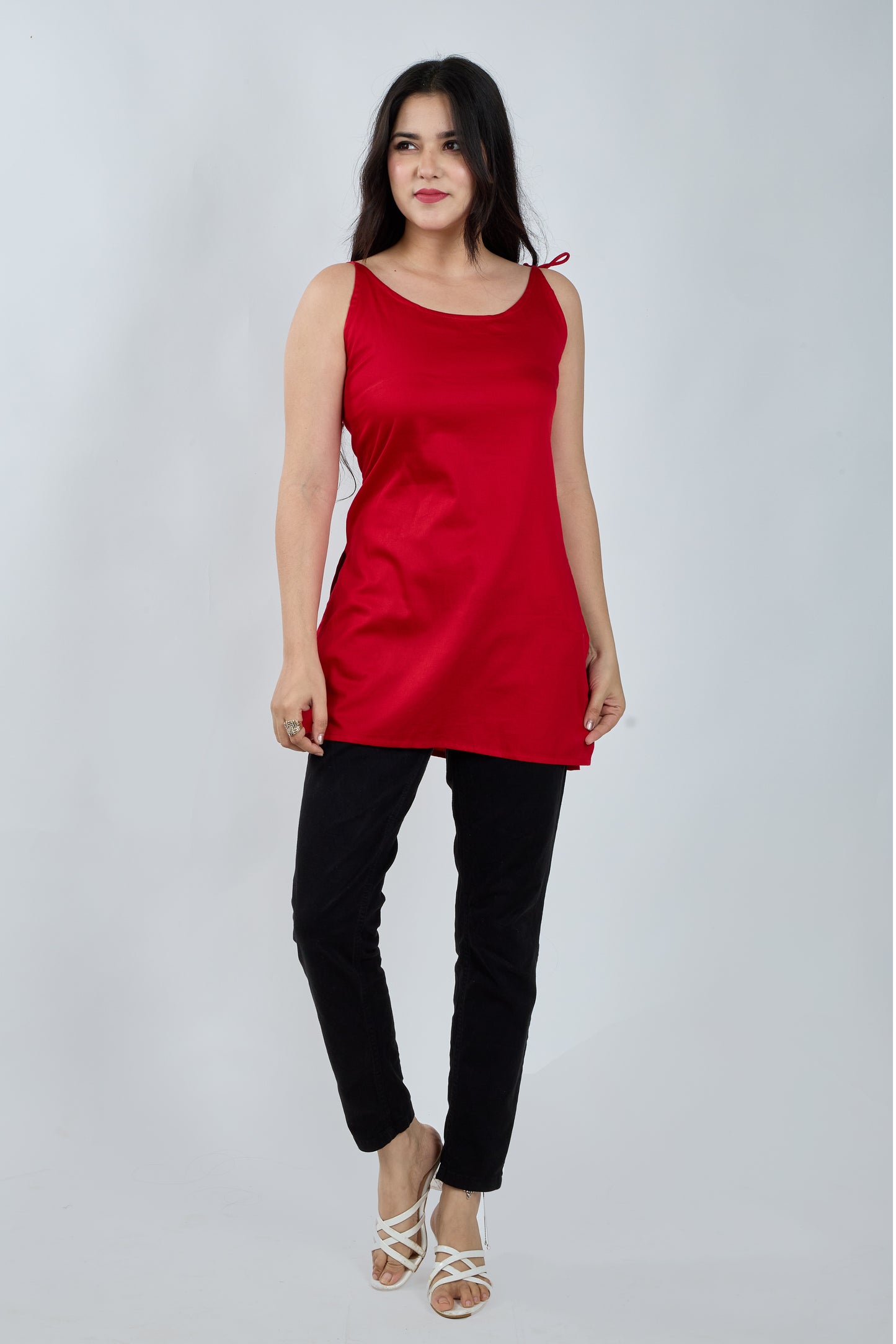 CRIMSON RED SHORT KURTI