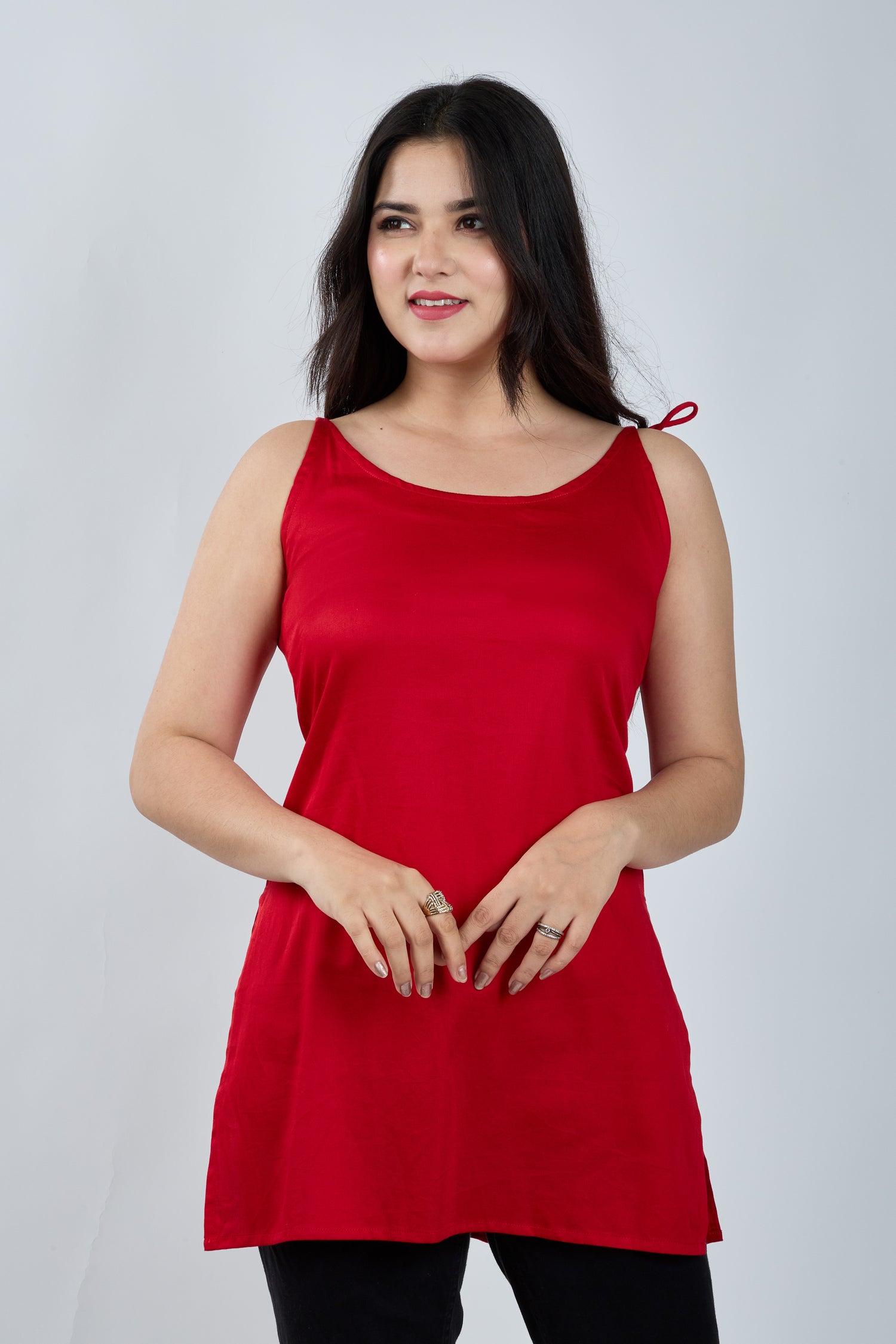 CRIMSON RED SHORT KURTI