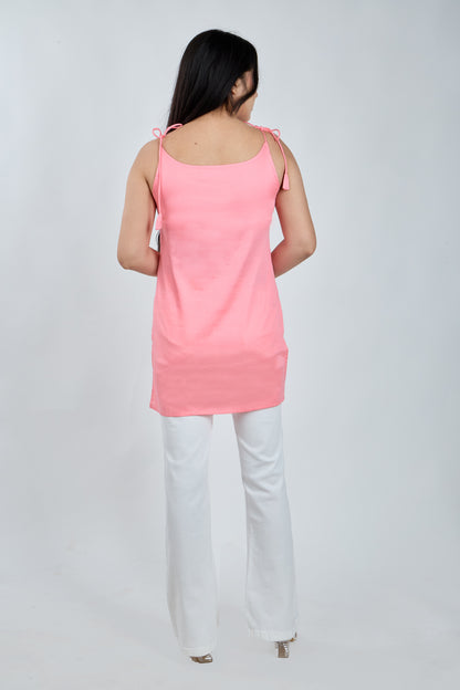 PASTEL PEACH SHORT KURTI