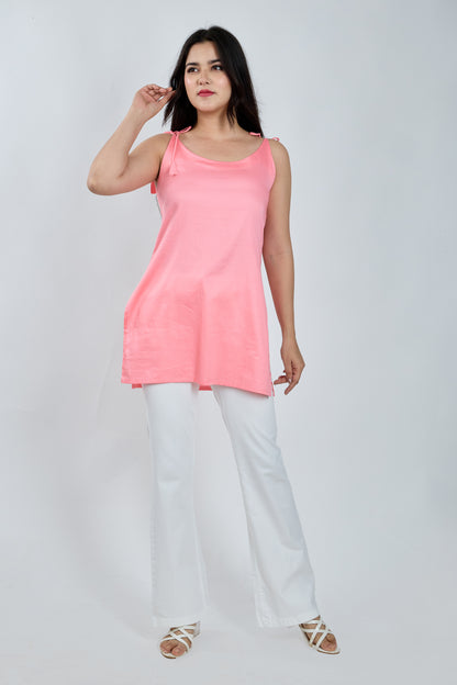PASTEL PEACH SHORT KURTI