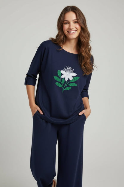 Navy Blue Linen Co - Ord Set - MNK Clothings