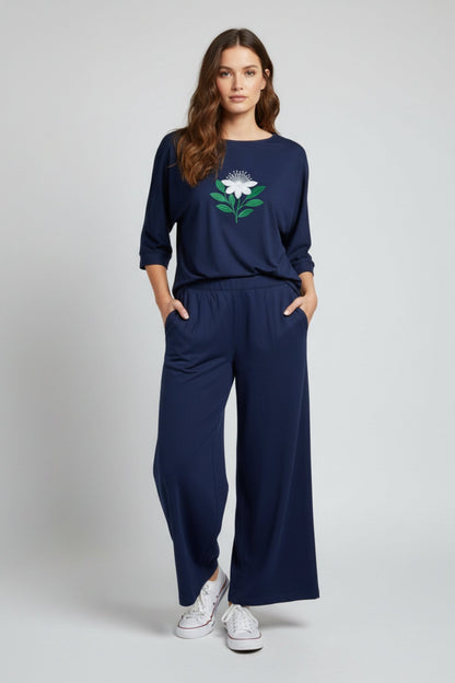 Navy Blue Linen Co - Ord Set - MNK Clothings