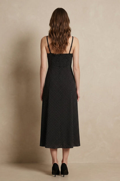 Polka Dot Midi Dress - MNK Clothings