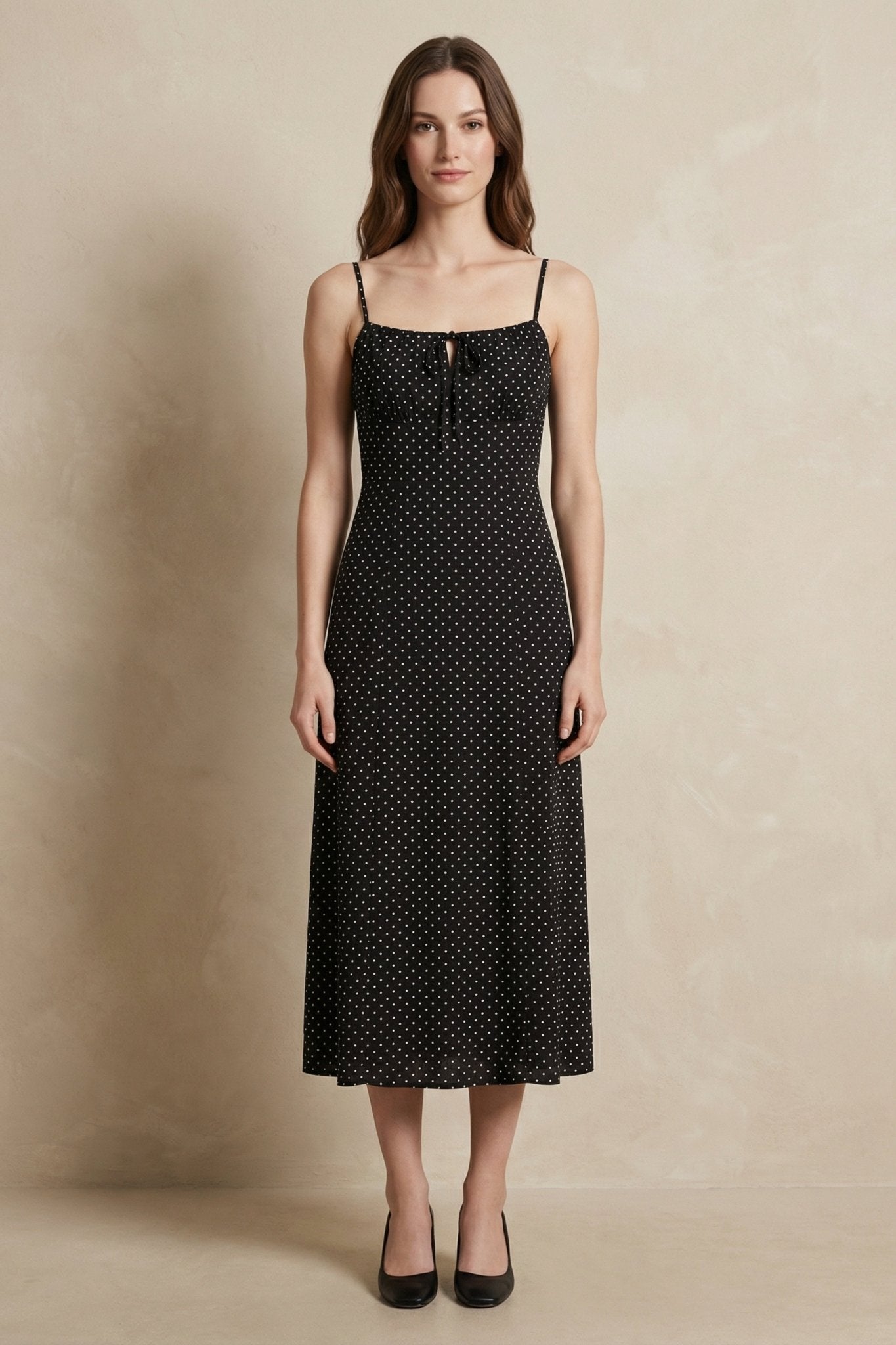 Polka Dot Midi Dress - MNK Clothings