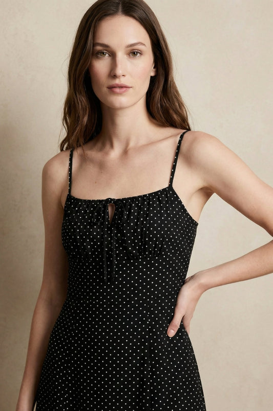 Polka Dot Midi Dress - MNK Clothings
