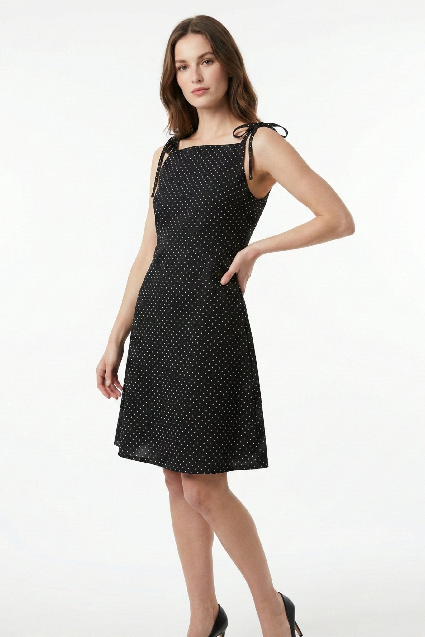 Polka Dot Short Dress - MNK Clothings